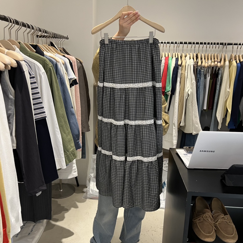 PLATE韓國直郵女士新品時尚休閑人氣推薦真品熱賣26春夏長裙PLATE長裙