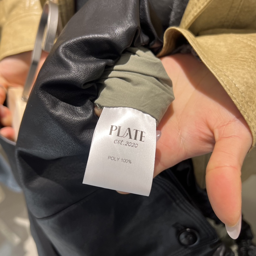 PLATE東大門實拍女裝新款熱賣推薦職業真品26春夏皮衣皮革PLATE皮衣