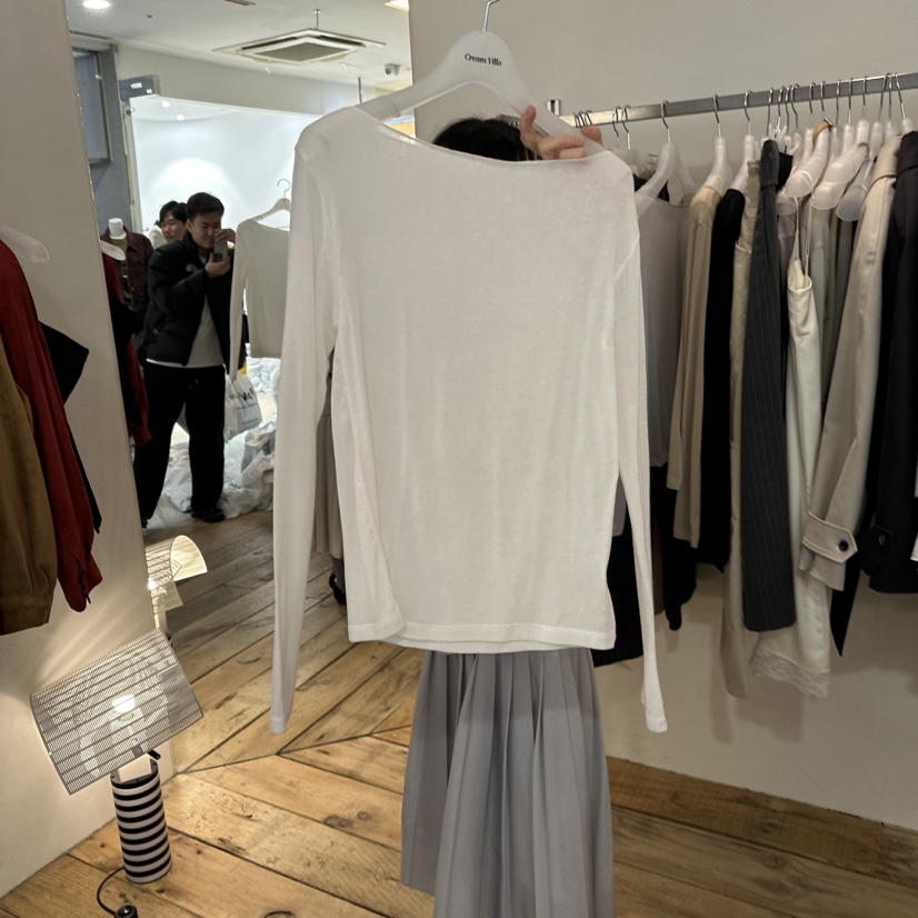 CREAM VILLA東大門代購女士新款熱賣長袖T恤CREAMVILLA長袖T恤圖色1