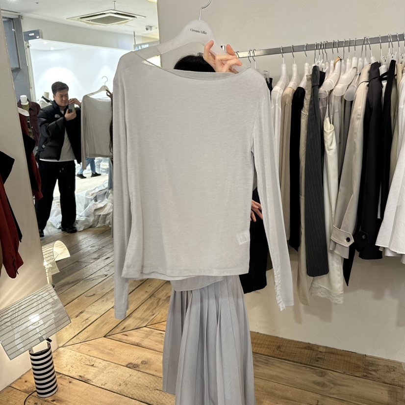 CREAM VILLA東大門代購女士新款熱賣長袖T恤CREAMVILLA長袖T恤圖色4