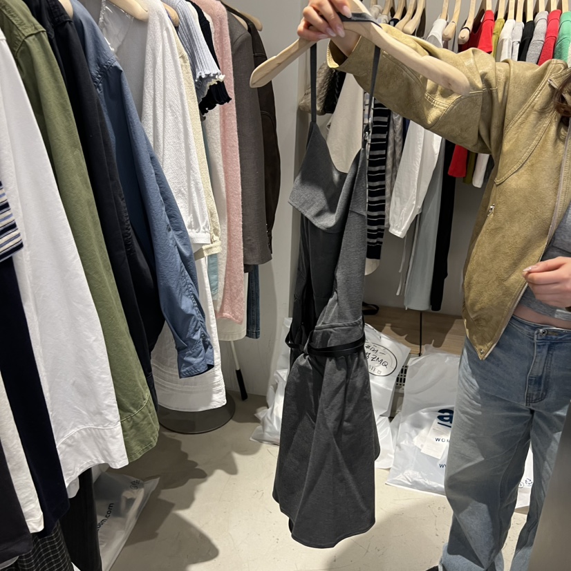 PLATE東大門代購女士新品人氣26春夏真品職業連衣裙不含腰帶PLATE連衣裙