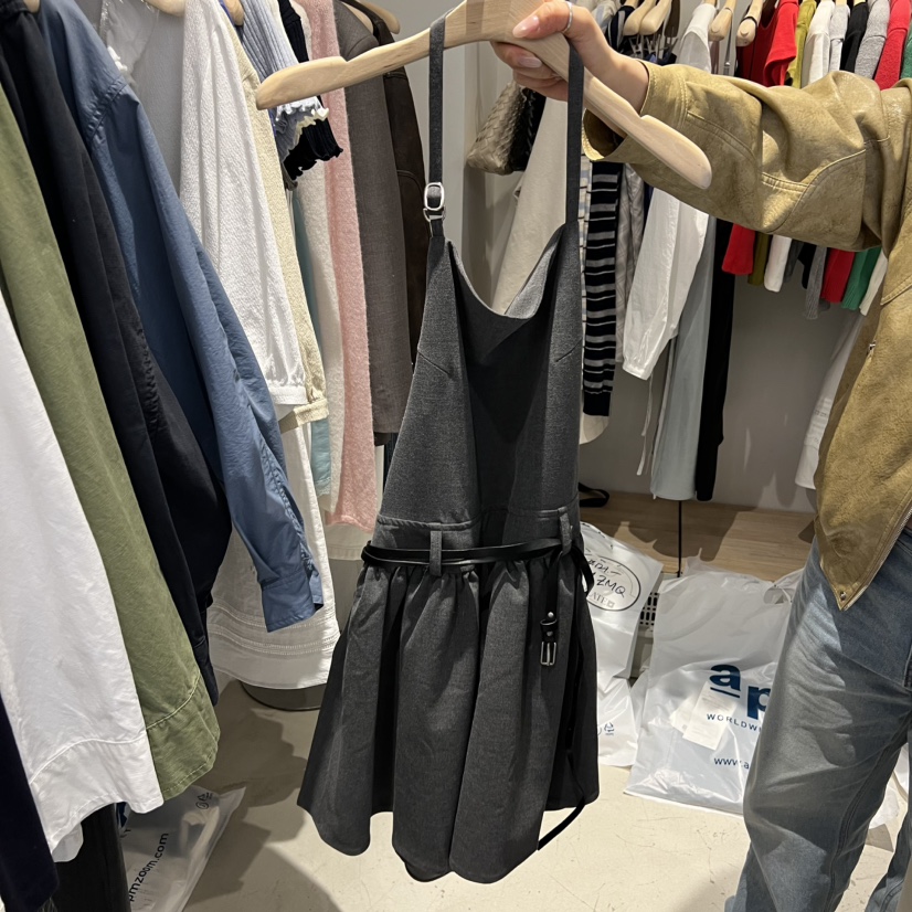 PLATE東大門代購女士新品人氣26春夏真品職業連衣裙不含腰帶PLATE連衣裙圖色1