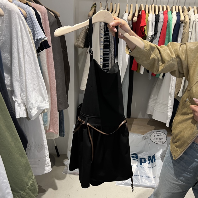 PLATE東大門代購女士新品人氣26春夏真品職業連衣裙不含腰帶PLATE連衣裙圖色2