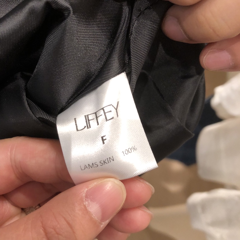 LIFFEY東大門代購女裝新款人氣推薦時尚職業皮衣口袋羊皮LIFFEY皮衣