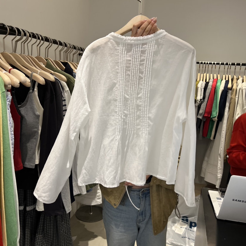 PLATE東大門實拍女裝新品職業人氣推薦真品休閑襯衫蕾絲衫PLATE襯衫/蕾絲衫