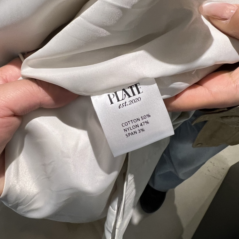 PLATE韓國直郵女裝新款26春夏時尚真品人氣長款風衣含腰帶PLATE長款風衣