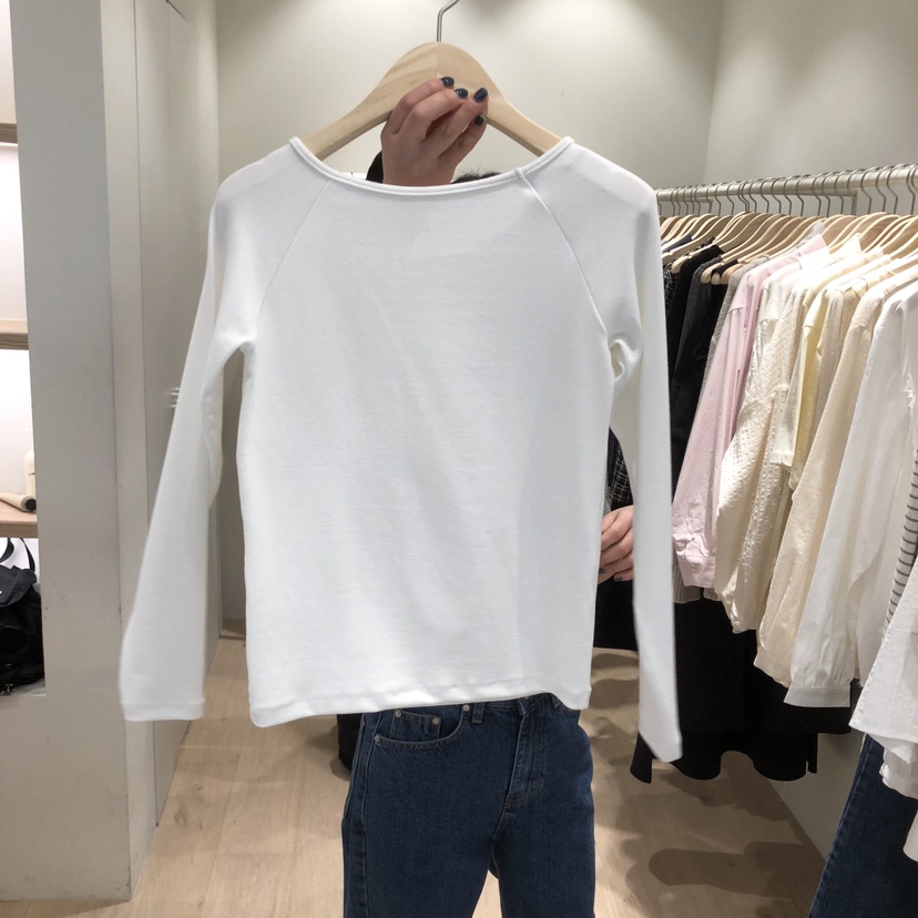 LIFFEY東大門代購女士新款熱賣26春夏休閑人氣長袖T恤船領LIFFEY長袖T恤