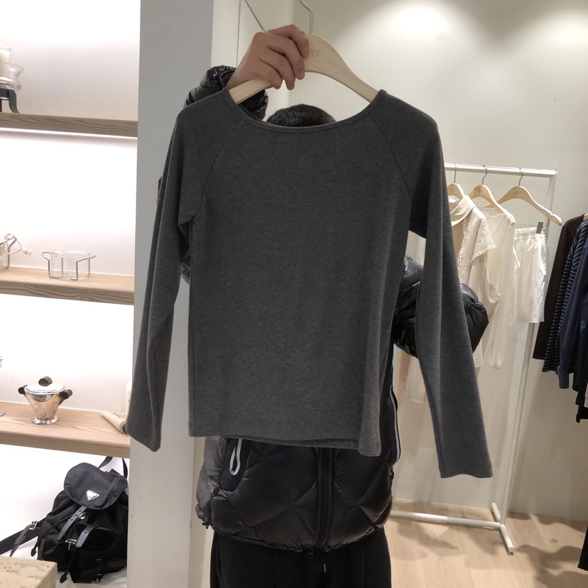 LIFFEY東大門代購女士新款熱賣26春夏休閑人氣長袖T恤船領LIFFEY長袖T恤圖色2