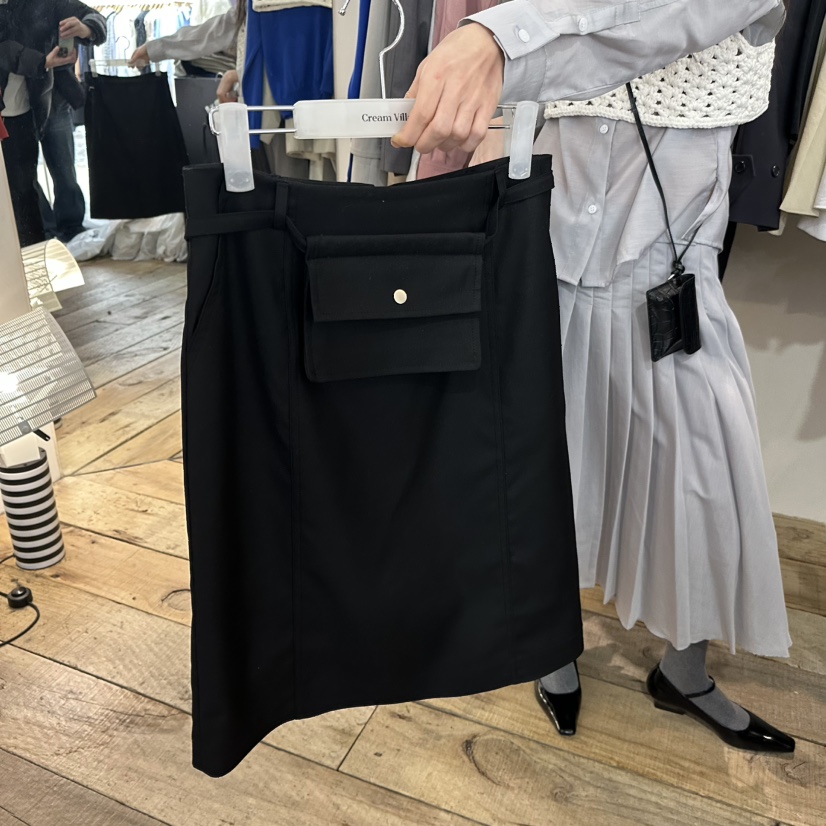 CREAM VILLA韓國代購女士新款推薦短裙含包CREAMVILLA短裙圖色2黑色