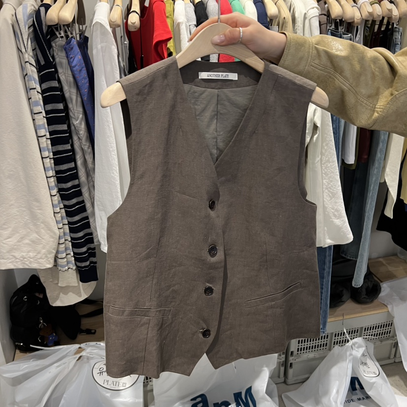 PLATE東大門直郵女士新款職業熱賣休閑人氣26春夏時尚馬甲PLATE馬甲圖色1