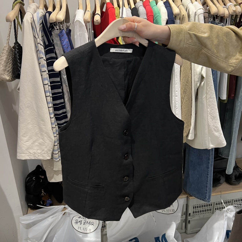 PLATE東大門直郵女士新款職業熱賣休閑人氣26春夏時尚馬甲PLATE馬甲圖色2