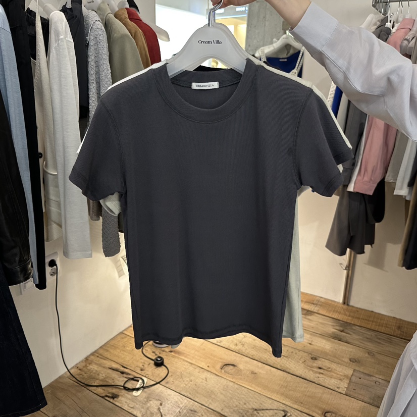 CREAM VILLA東大門實拍女士新款真品T恤CREAMVILLAT恤圖色3墨色
