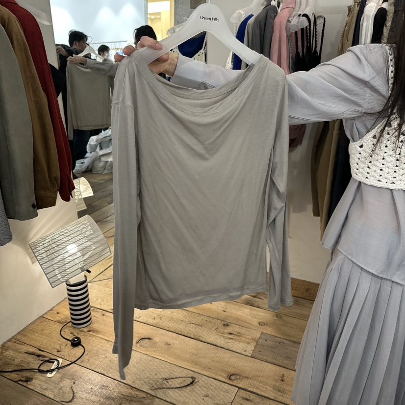 CREAM VILLA韓國直郵女裝新品推薦長袖T恤CREAMVILLA長袖T恤圖色1