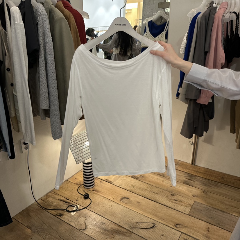 CREAM VILLA韓國直郵女裝新品推薦長袖T恤CREAMVILLA長袖T恤圖色2