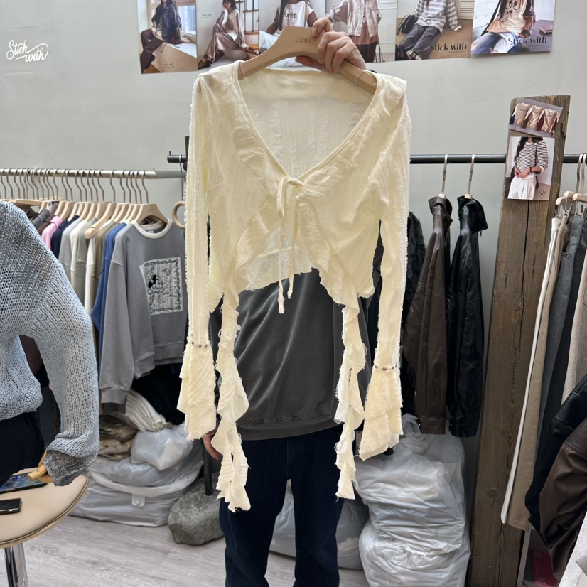 STICK WITH東大門代購女士新款熱賣推薦真品26春夏針織衫STICK WITH針織衫圖色1