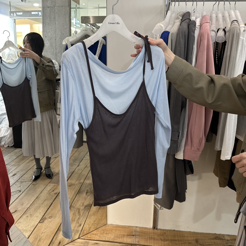 CREAM VILLA東大門直郵女士新品真品吊帶背心不含內搭CREAMVILLA吊帶/背心圖色3