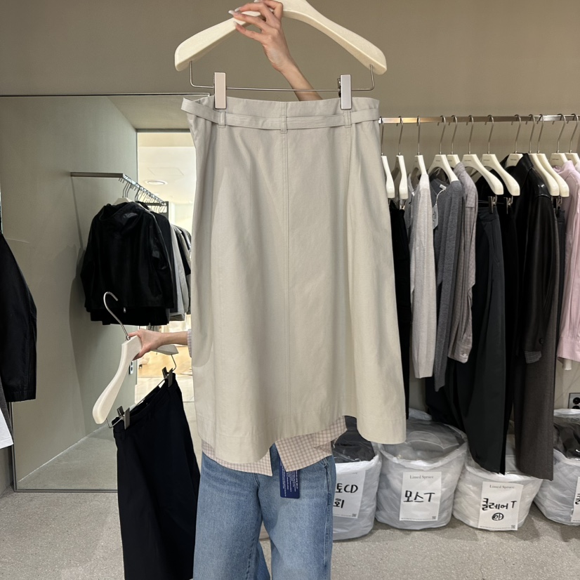 LIMED SPRUCE東大門代購女裝新品人氣26春夏休閑長裙含腰帶Limed Spruce長裙