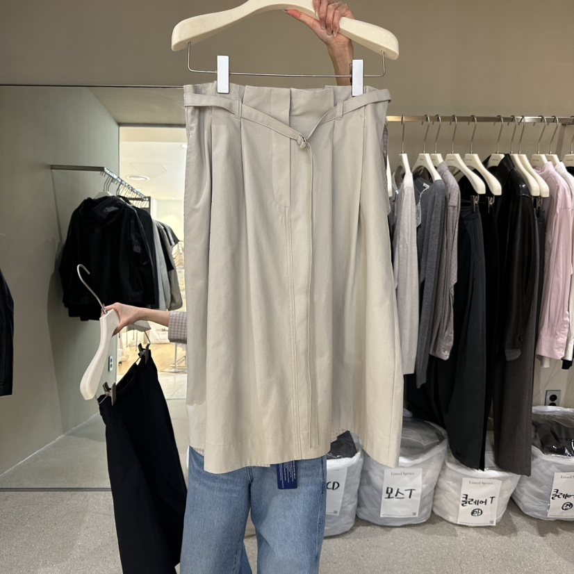 LIMED SPRUCE東大門代購女裝新品人氣26春夏休閑長裙含腰帶Limed Spruce長裙圖色1