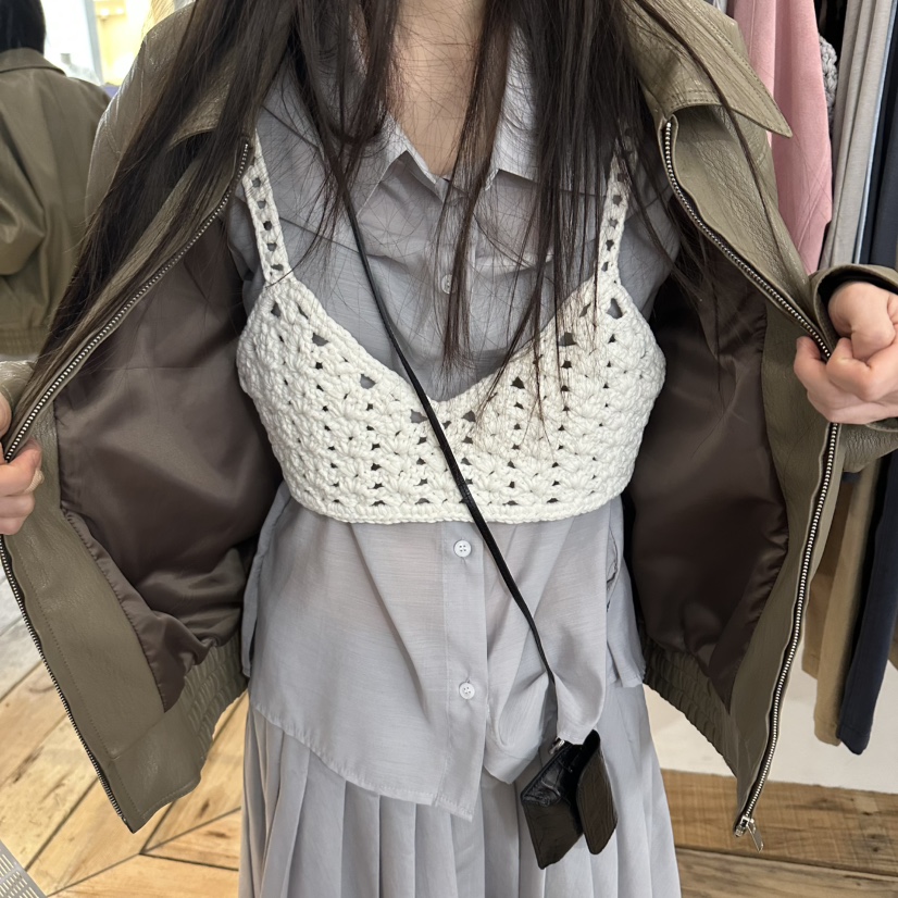 CREAM VILLA東大門實拍女裝新品人氣吊帶背心CREAMVILLA吊帶/背心