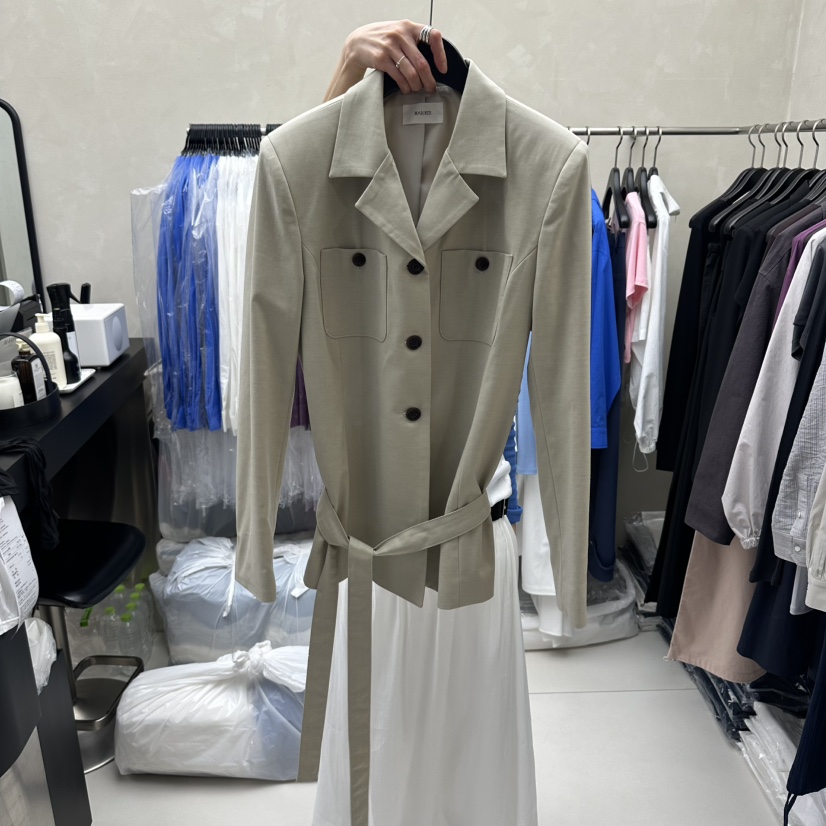 MARINER東大門直郵女士新款休閑真品時尚26春夏夾克含腰帶MARINER夾克圖色1