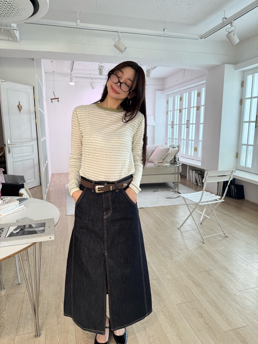 LUMIPLE東大門代購女士新款職業26春夏人氣熱賣真品休閑長裙LUMIPLE長裙