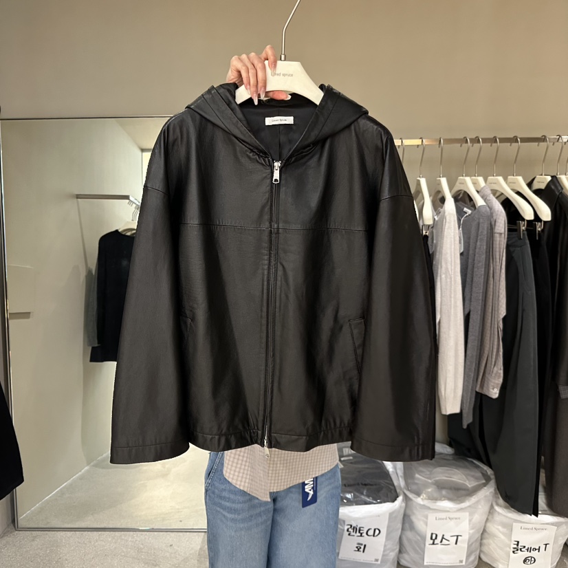 LIMED SPRUCE東大門直郵女裝新品職業休閑推薦26春夏皮衣牛皮Limed Spruce皮衣圖色1