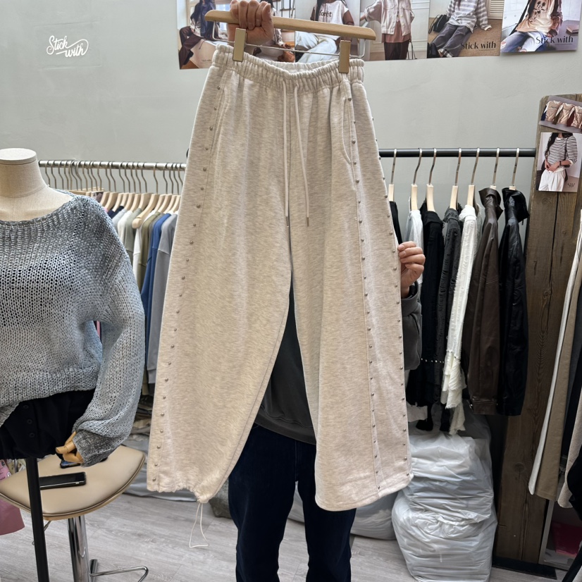STICK WITH東大門實拍女裝新款推薦真品26春夏時尚休閑褲STICK WITH休閑褲圖色1