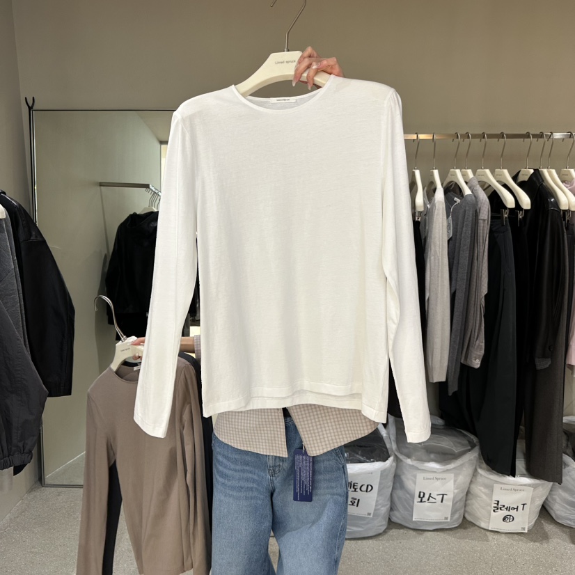 LIMED SPRUCE韓國代購女裝新款熱賣真品職業26春夏長袖T恤Limed Spruce長袖T恤圖色1