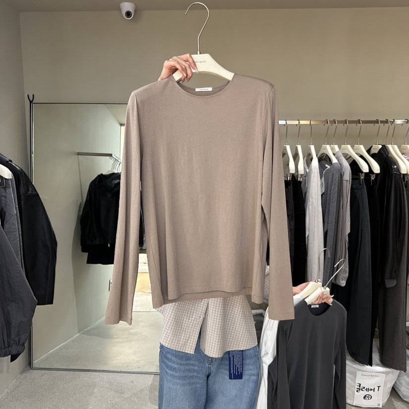 LIMED SPRUCE韓國代購女裝新款熱賣真品職業26春夏長袖T恤Limed Spruce長袖T恤圖色2