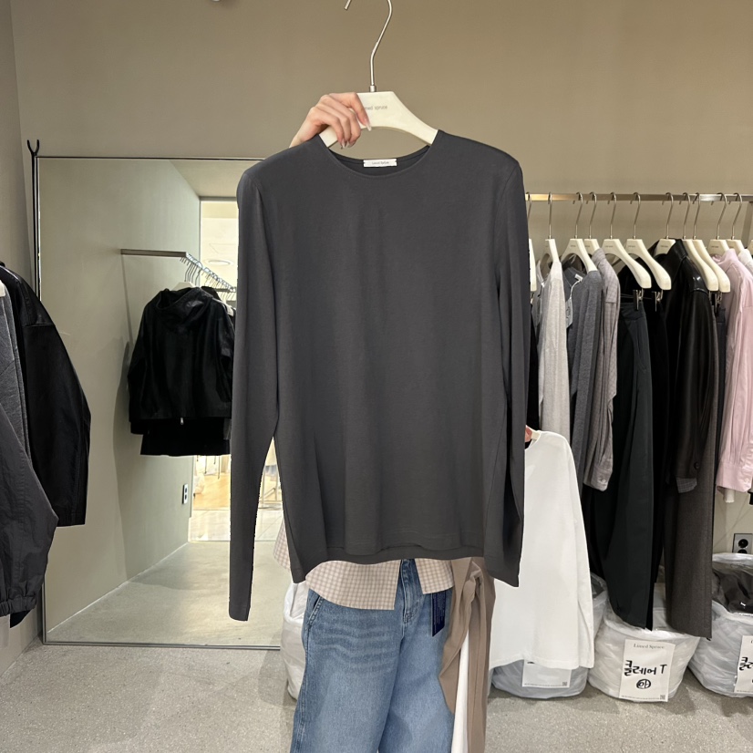 LIMED SPRUCE韓國代購女裝新款熱賣真品職業26春夏長袖T恤Limed Spruce長袖T恤圖色3