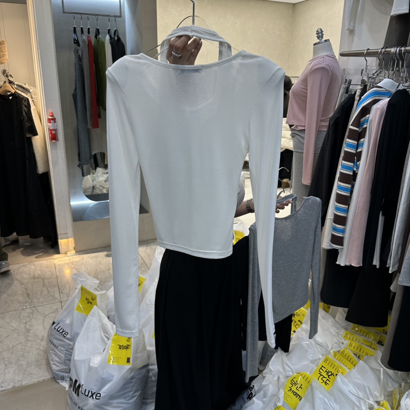 BILLION-L韓國代購女裝新款26春夏休閑職業長袖T恤假兩件BILLION-L長袖T恤