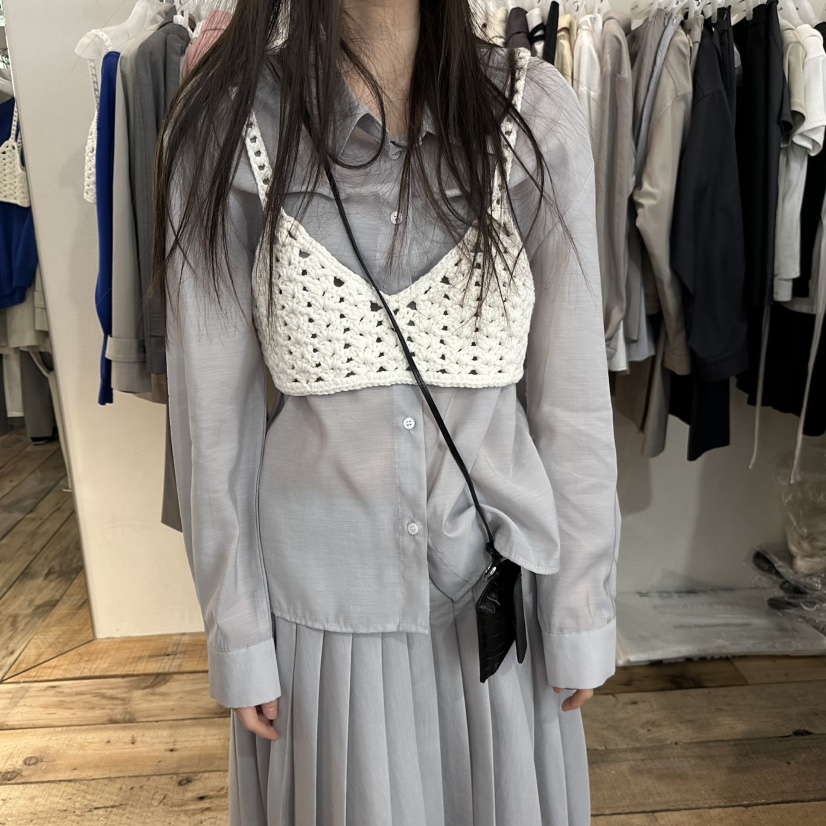 CREAM VILLA韓國直郵女士新品熱賣襯衫蕾絲衫不含吊帶CREAMVILLA襯衫/蕾絲衫圖色4