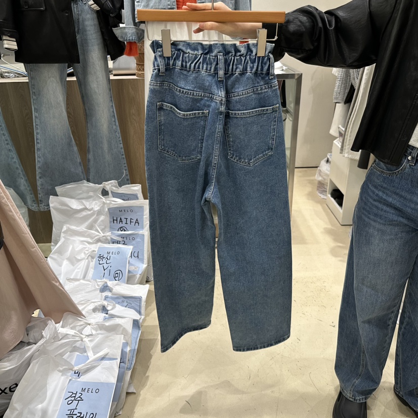 MELO韓國直郵女裝新品熱賣時尚職業推薦26春夏休閑牛仔褲MELO牛仔褲