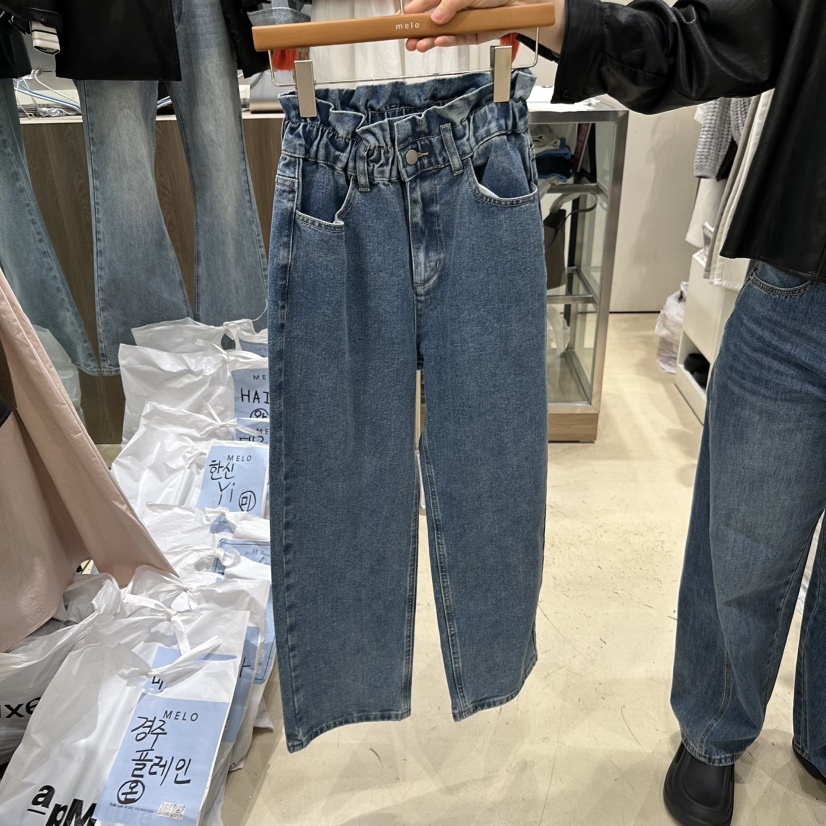 MELO韓國直郵女裝新品熱賣時尚職業推薦26春夏休閑牛仔褲MELO牛仔褲圖色1