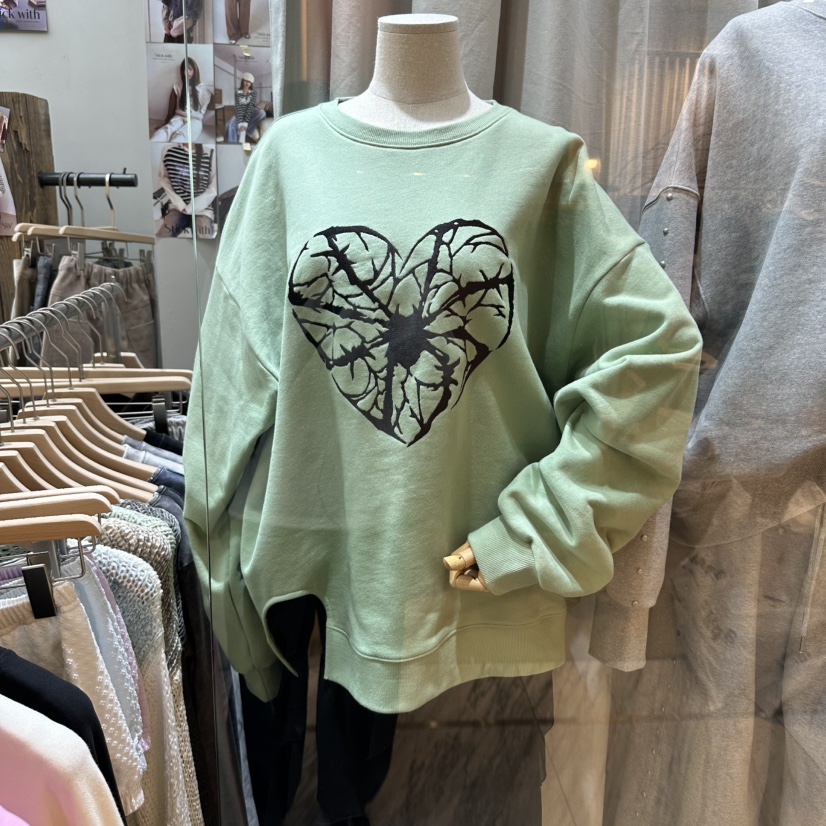 STICK WITH東大門代購女士新款休閑熱賣26春夏人氣衛衣刺繡STICK WITH衛衣圖色1