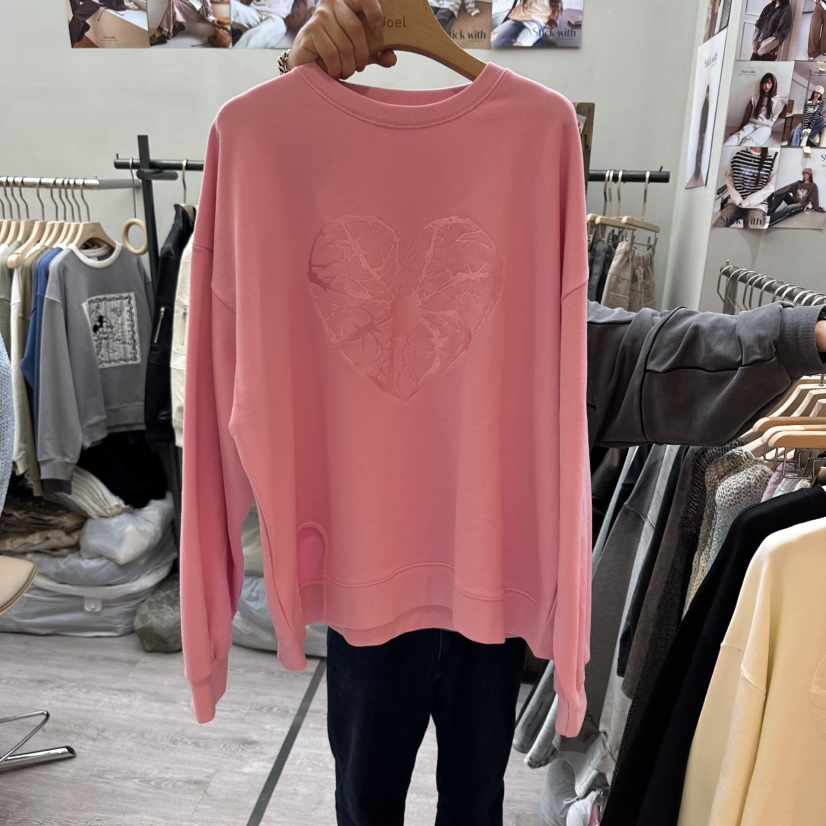 STICK WITH東大門代購女士新款休閑熱賣26春夏人氣衛衣刺繡STICK WITH衛衣圖色2