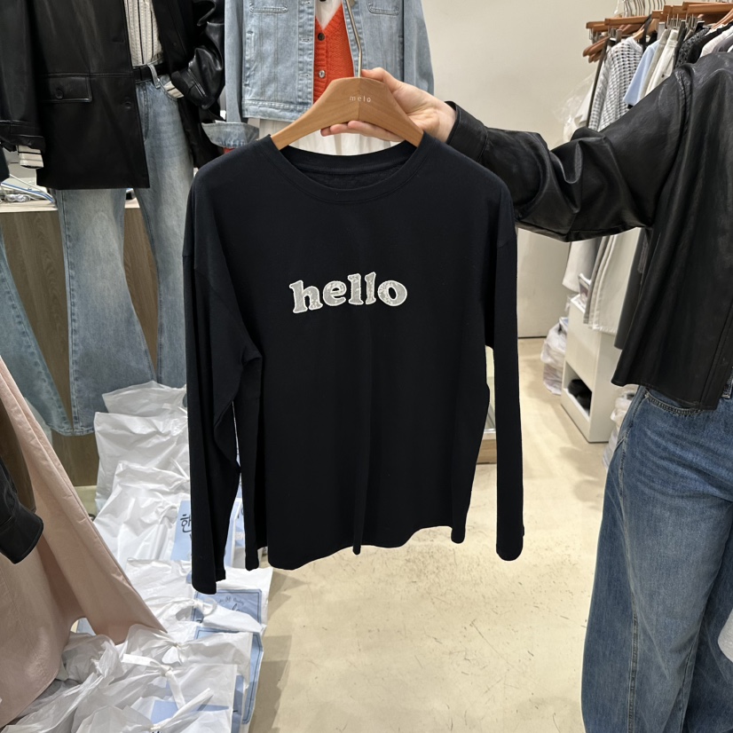 MELO韓國直郵女士新品職業休閑真品熱賣推薦時尚人氣長袖T恤MELO長袖T恤圖色2