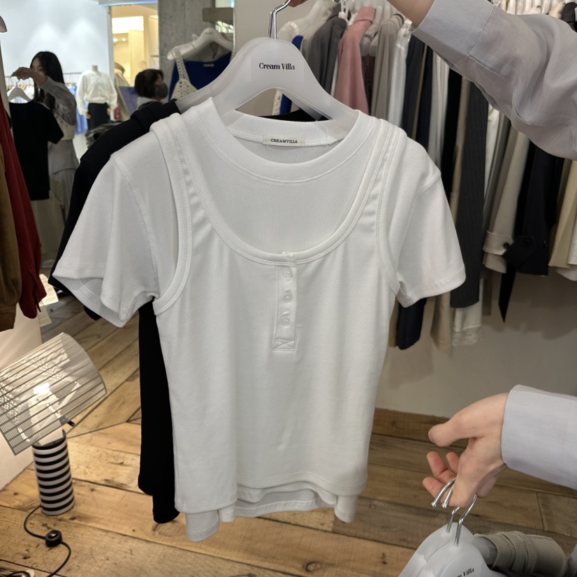 CREAM VILLA東大門實拍女士新品推薦吊帶背心不含內搭CREAMVILLA吊帶/背心圖色2