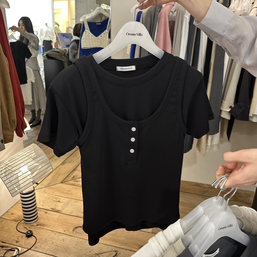 CREAM VILLA東大門實拍女士新品推薦吊帶背心不含內搭CREAMVILLA吊帶/背心圖色4