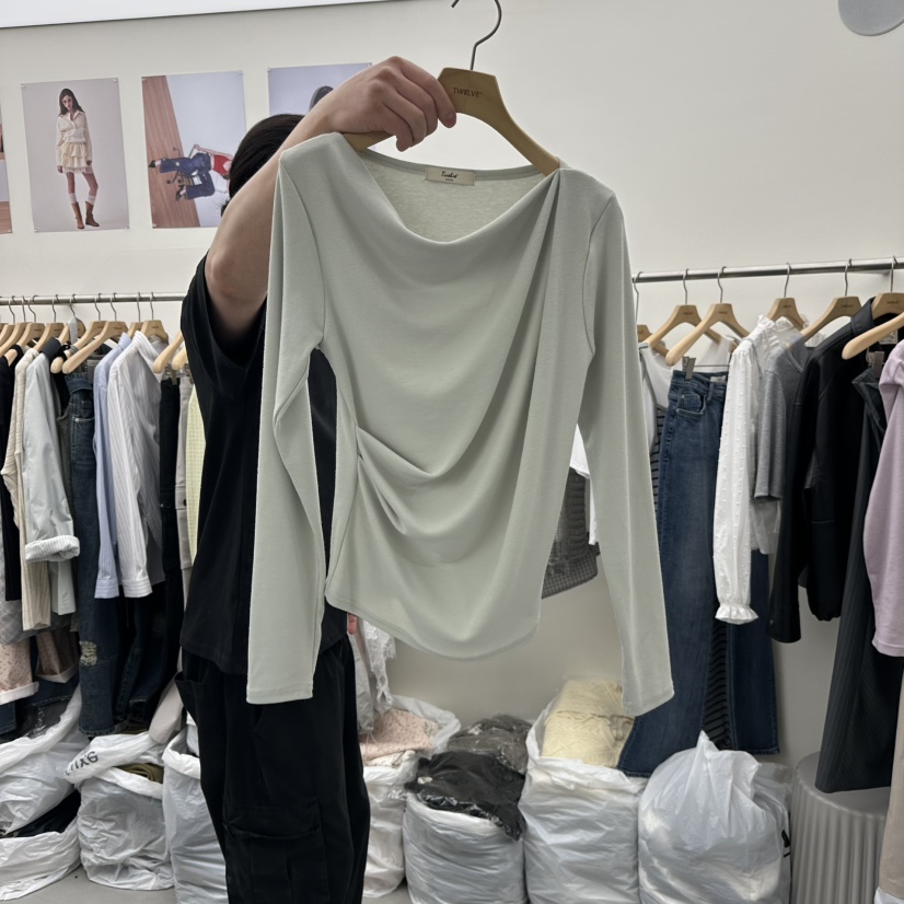 TWELVE東大門直郵女裝新品休閑人氣推薦職業熱賣26春夏長袖T恤TWELVE長袖T恤圖色2
