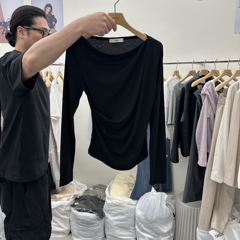 TWELVE東大門直郵女裝新品休閑人氣推薦職業熱賣26春夏長袖T恤TWELVE長袖T恤圖色3