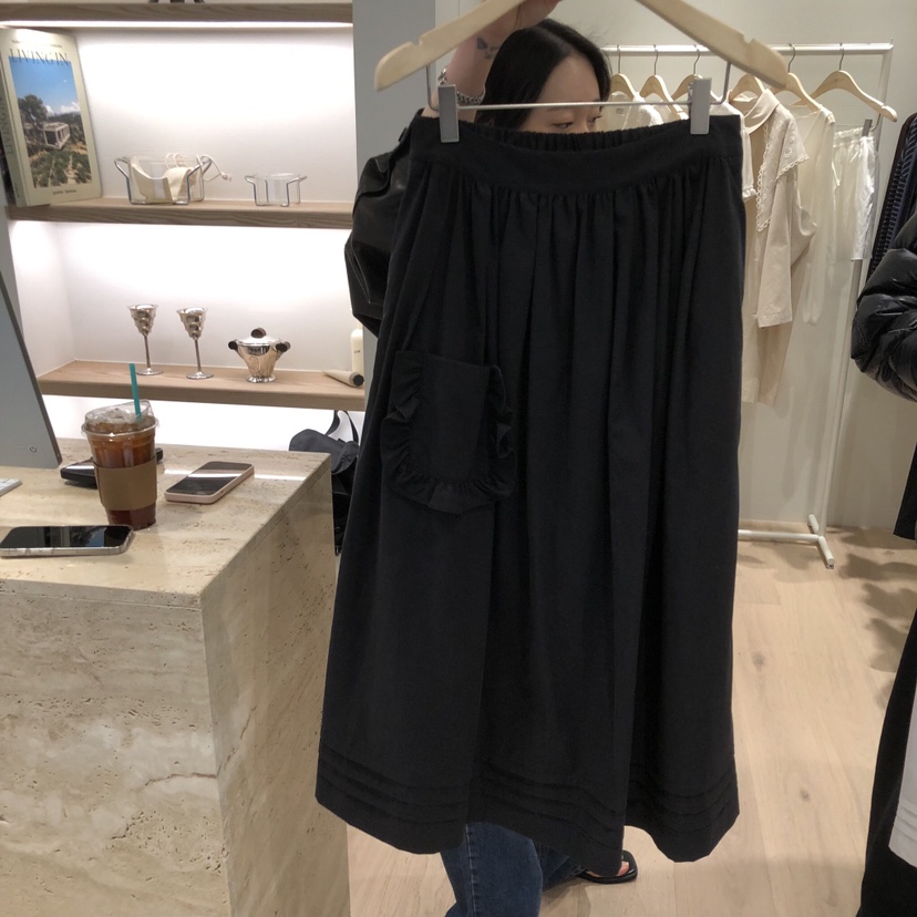 LIFFEY韓國直郵女士新品真品熱賣職業人氣推薦休閑長裙口袋LIFFEY長裙圖色2