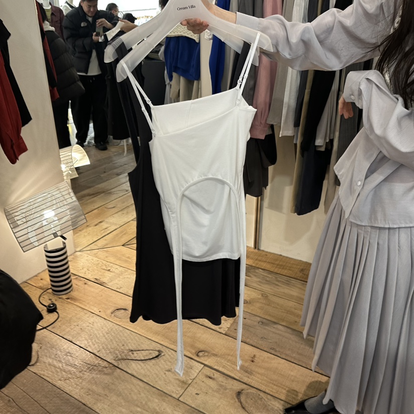 CREAM VILLA東大門直郵女裝新款26春夏吊帶背心CREAMVILLA吊帶/背心圖色1
