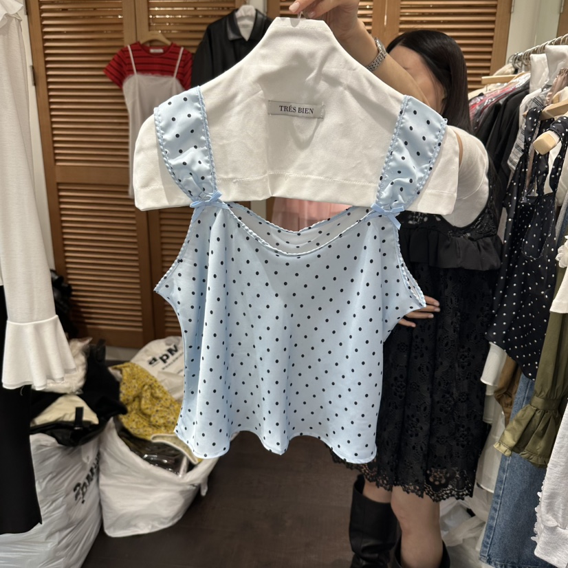 TRES BIEN東大門代購女士新品熱賣時尚人氣吊帶背心絲質TRES BIEN吊帶/背心圖色2