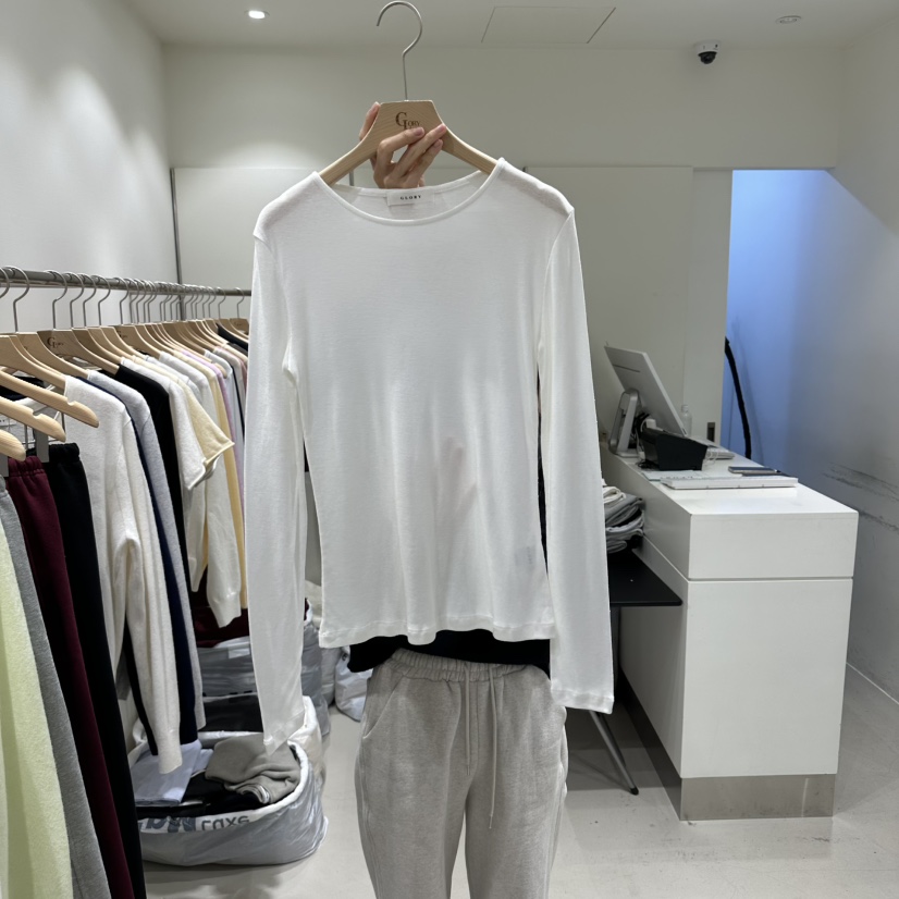 GLORY韓國直郵女裝新款休閑26春夏推薦真品人氣時尚長袖T恤GLORY長袖T恤圖色1