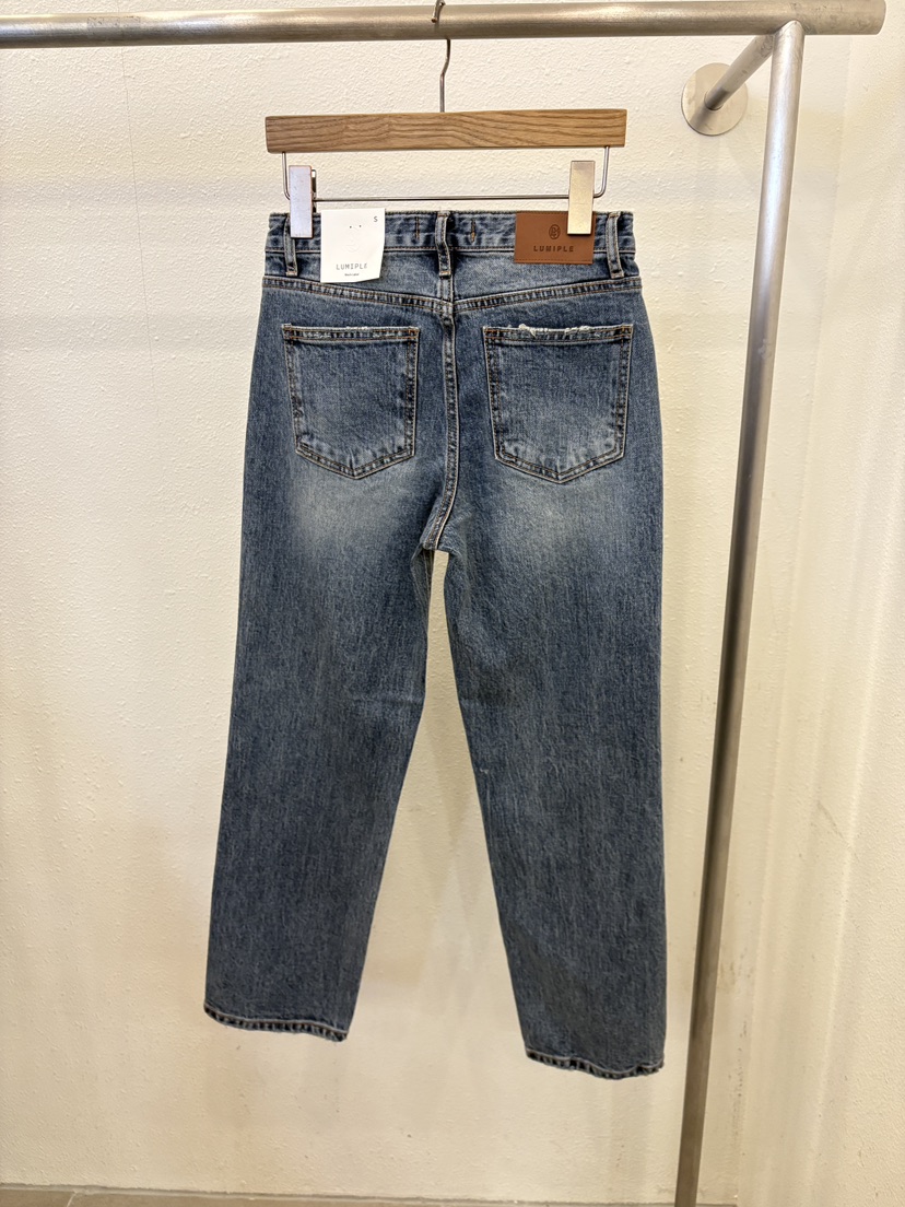 LUMIPLE韓國直郵女士新款時尚人氣休閑26春夏熱賣職業牛仔褲LUMIPLE牛仔褲