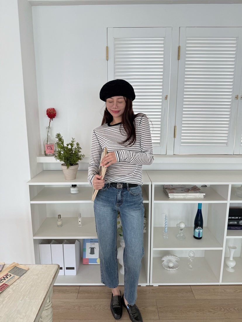 LUMIPLE韓國直郵女士新款時尚人氣休閑26春夏熱賣職業牛仔褲LUMIPLE牛仔褲