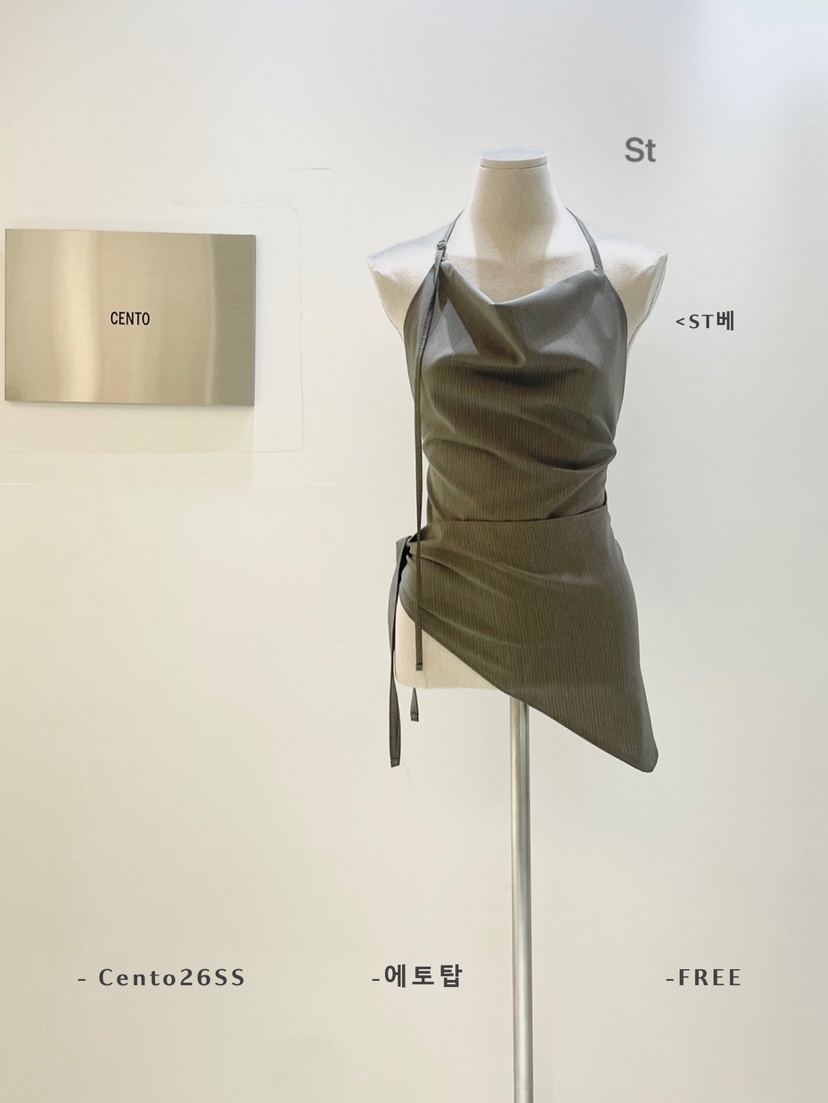 CENTO韓國直郵女士新品人氣推薦休閑職業真品熱賣吊帶背心CENTO吊帶/背心圖色4條紋米