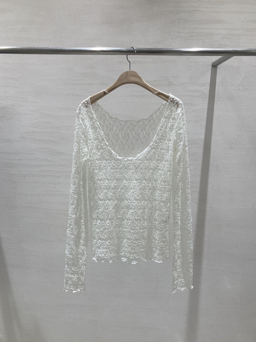 ROUGH東大門實拍女士新品真品休閑人氣時尚熱賣長袖T恤蕾絲ROUGH長袖T恤