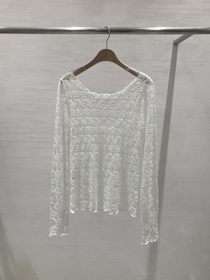 ROUGH東大門實拍女士新品真品休閑人氣時尚熱賣長袖T恤蕾絲ROUGH長袖T恤圖色1